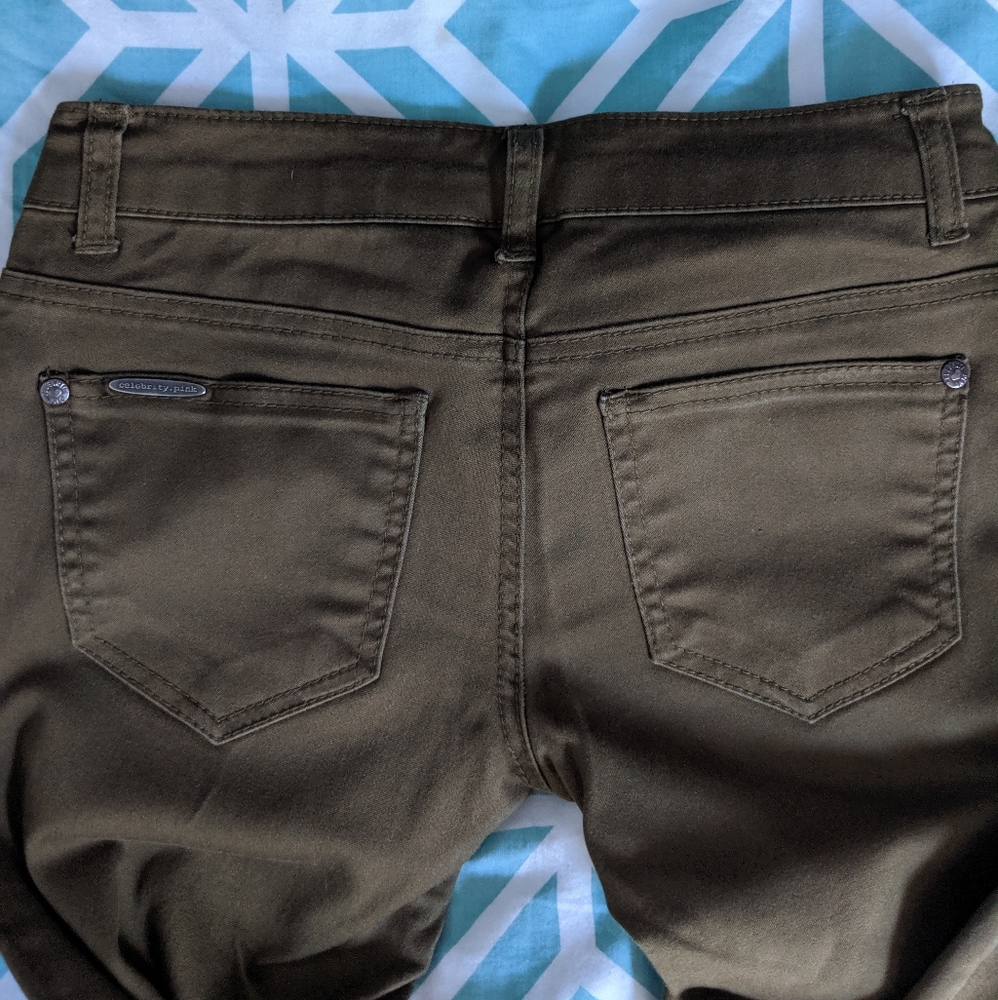 Olive-brown Skinny Pants